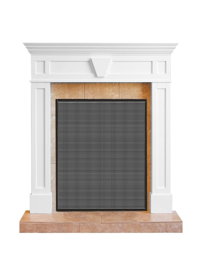 TUYUU حاجز مدفأة، غطاء شبكي للمدفأة، حماية المدفأة للأطفال، غطاء مدفأة لغرفة المعيشة الداخلية، غطاء بوابة للمدفأة لسلامة الأطفال الصغار والرضع والحيوانات الأليفة. 39 بوصة عرض × 32 بوصة ارتفاع، أسود - Image 1